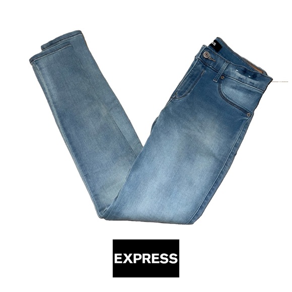 Express | Stretch Mid Rise Jeggings | Size 4R - Picture 2 of 4